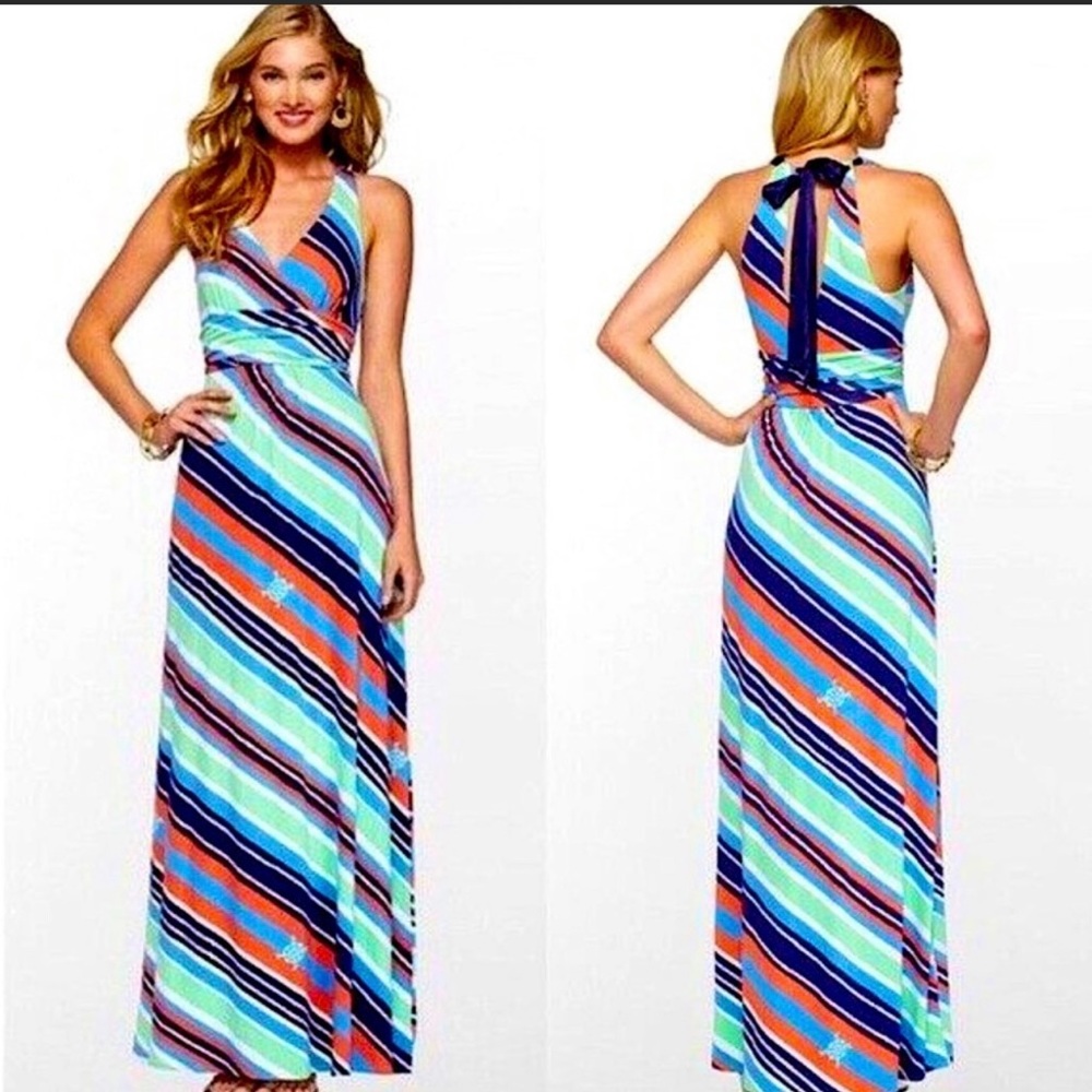 Lilly Pulitzer Multicolor Striped Maxi Dress